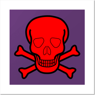 Skull red Posters and Art